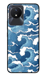 Blue Waves Vivo Y02/Y02T Back Cover